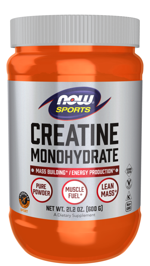 NOW Sports Creatine Monohydrate powder tub, 21.2 oz (600 g)
